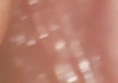 Wide Hole Filled with Pre Cum in Close up