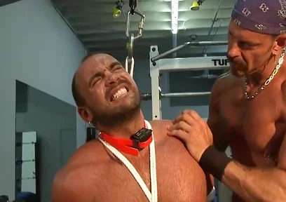 Colin Steele And Jessie Balboa In Gym Training Agony