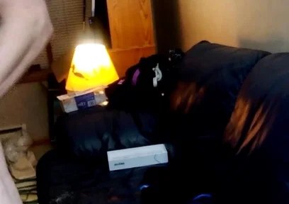 Stand up Then Lay Down on Couch as I Jerk and Bust Twice