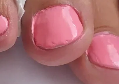 I'm Polishing My Feet and Finger Nails in Pink