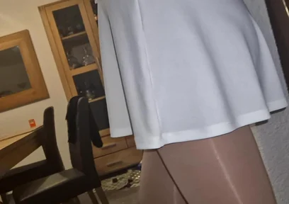 White Short Skirt Ass Watcher
