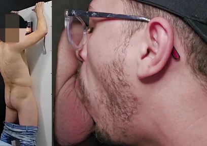 Hot Single Guy with a Thick Uncut Cock Came Without Underwear to Relieve Himself at My Gloryhole!