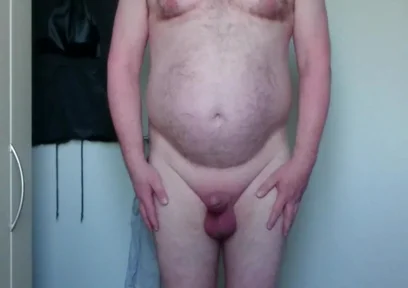 Naked, Chubby and Hard Cock