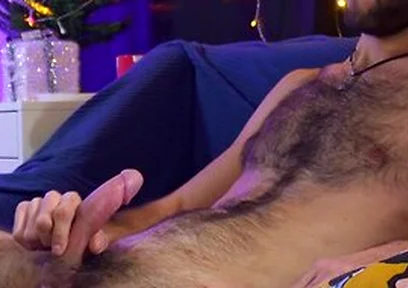Hairy Chest Guy Edging Cum Explosion