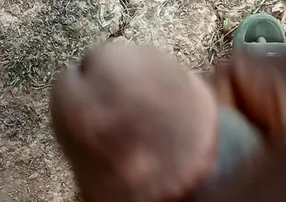 African Boy Masturbating Inside the Bush