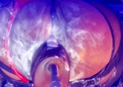 Nasty Creamy Bubble Butt Gaped and Fart Fucked on Sex Machine