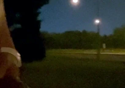 Midnight Roadside Piss Flex: Naked Muscle God Unleashed