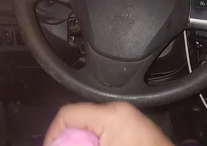 Using Pink Panties to Jerk off in My Car.