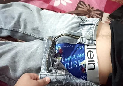 Wow First Time I Touch My Stepbrother Big Monster Cock in Pant