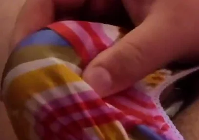Little Satin Thong Play & Cock Ring Cum