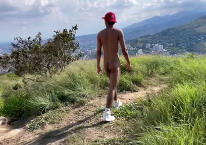 Exhibitionism in the Middle of the Mountain After Exercising