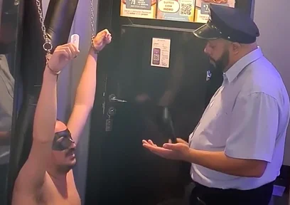 Cuffed and Tested - Bear Cop Gutpunch Session