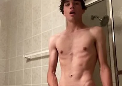 Twink Masturbates Inside His Bathroom While Family Is Home!