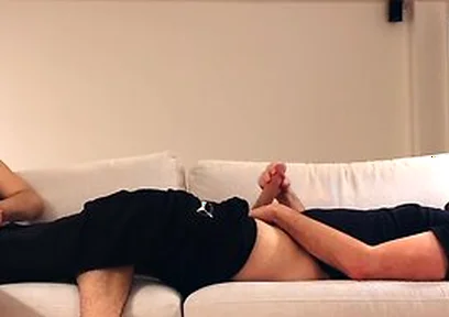 Massaging And Jerking Off Together