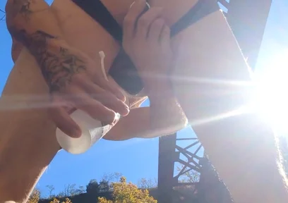 Getting Lubed and Ready by the Potomac River for a Top(s) to Find Me