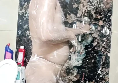 Desi Man Taking a Shower