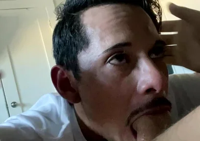 Latino Papi Swallows Huge Load From Big White Cock