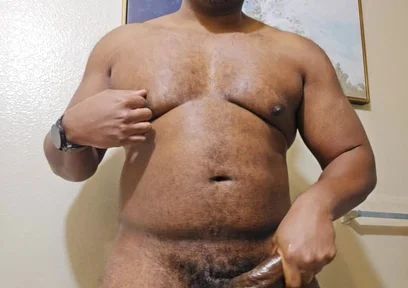 Verbal Stepdaddy Stroking Black Cock