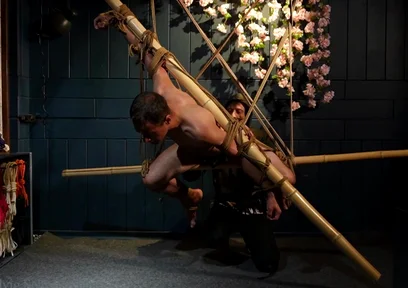 Beautiful Zeus Bound in Jute Shibari Elegance to Powerless Predicament Strain