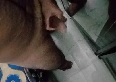 Oiling my big dick in the bedroom and masturbating Infront of mirror