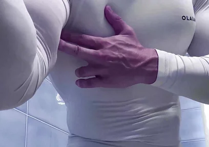 You Can See This Crazy Lines Through the Thin Cloth