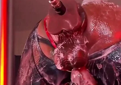 Intense Creamy Fuck on the Butt Machine - Gaping and Farting Bubbles