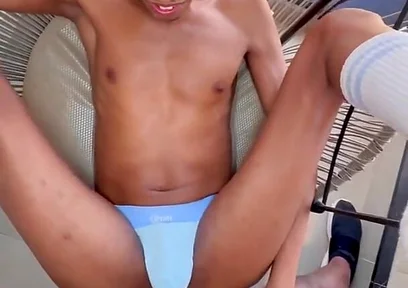 Young Twink Takes Huge Big Black Cock!