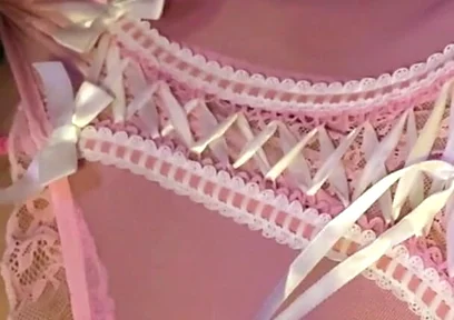 Crossdresser Cdmichelle Wearing Pink Lingerie Jacking off