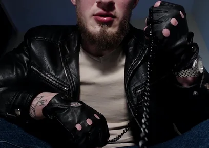 Alpha in Leather Spits, Feeds Domination.