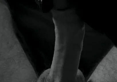 Black Glove on My Cock