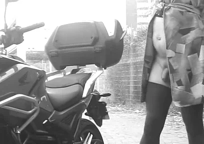 Every Passing Car Saw Her Penis Vibrating Under Her Transparent Dress.