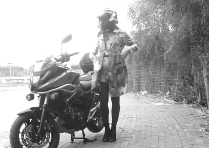 Every Passing Car Saw Her Penis Vibrating Under Her Transparent Dress.