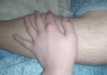 Twink Bear Plays with His Boyfriend's Legs and Feet