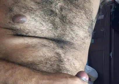 Hairy Giant Man Big Cumshow