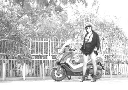 During the Ride, Her Skirt Lifts up and Reveals Her Small Penis