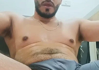 Sexy Hairy Latino Exercising at Home