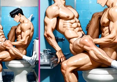 POV: You're Fucking Your Friend's Hot Ass with Lust in the Gym Bathroom.