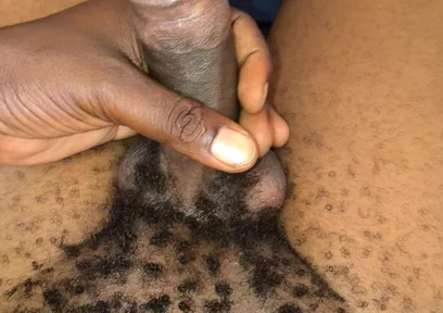 Horny Hairy Male Tries Cock Playing When Hard and Releases Pre Cum