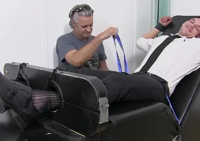 Business Gay Restrained By Foot Fetish Dominant Master