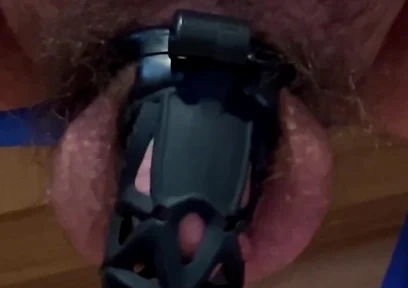 My Caged Cock Tease and Cum