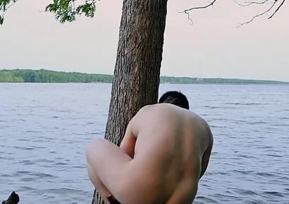Lakeside Muscle Worship Flexing My Massive Biceps, Ripped Abs, and Juicy Ass Before an Explosive Cum Tasting Finale
