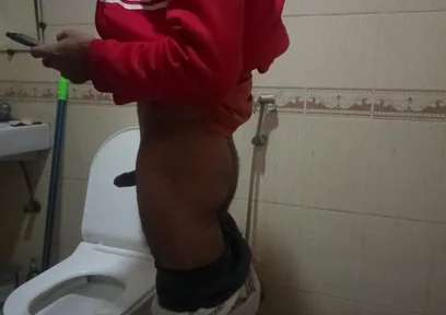 Desi in Bathroom