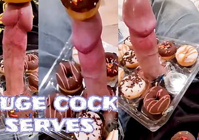 Big Cock Serves Donuts with Extra Frosting