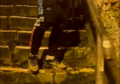 Amateur Boy Catches His Friend Pissing in the Street and Touches His Cock