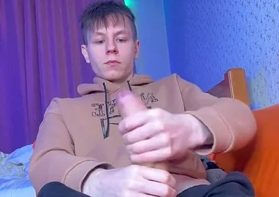 Stroking My Big Cock as Quietly as Possible While Parents Are Home