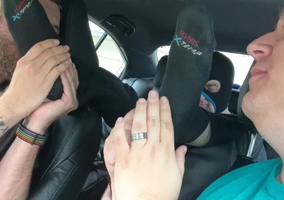Petting And Adoring Jays Feet As Payment For His Ride