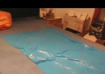 Nacked Humping Masturbation on a Plastik Foil