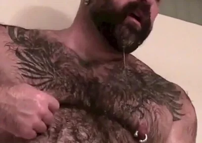 Stroking Daddy Bear Cock