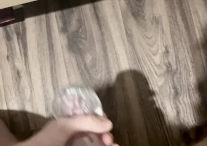 Horny Twink Needed a Release. Big Cumshot, Fucking a Flashlight, Intensive Masturbation. POV 4K Full HD