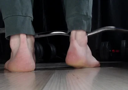 Weightlifting Exercise and My Foot Landed in Sperm.(at the End I Stepped in Drool)